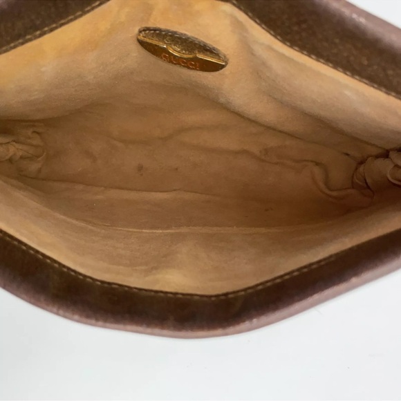 Authentic Gucci GG plus Beige/ Brown Clutch Bag GUC - Picture 14 of 15